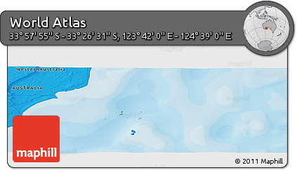 Political Panoramic Map of the Area around 33° 42' 13" S, 124° 10' 30" E