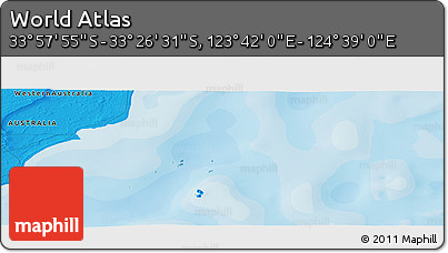 Political Panoramic Map of the Area around 33° 42' 13" S, 124° 10' 30" E