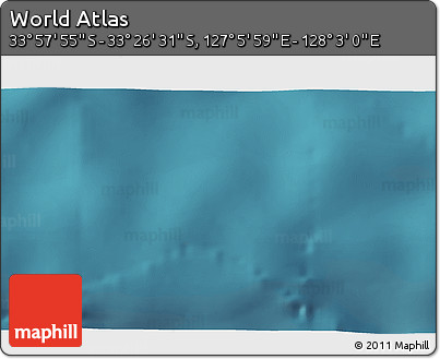 Satellite 3D Map of the Area around 33° 42' 13" S, 127° 34' 30" E