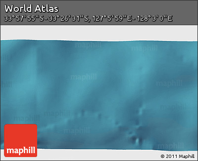 Satellite 3D Map of the Area around 33° 42' 13" S, 127° 34' 30" E