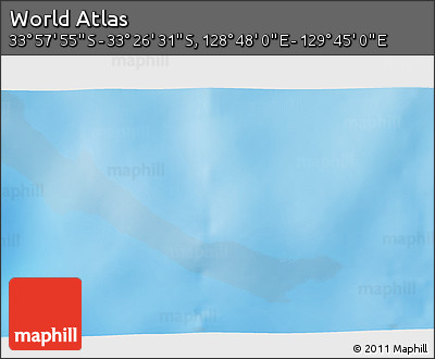 Physical 3D Map of the Area around 33° 42' 13" S, 129° 16' 30" E