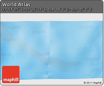 Physical 3D Map of the Area around 33° 42' 13" S, 129° 16' 30" E