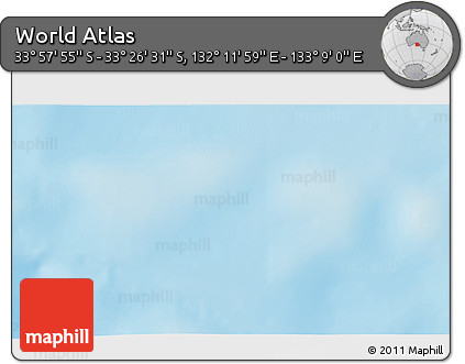 Physical 3D Map of the Area around 33° 42' 13" S, 132° 40' 30" E