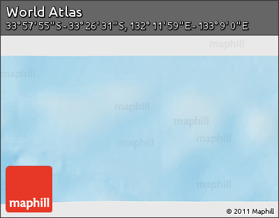 Physical 3D Map of the Area around 33° 42' 13" S, 132° 40' 30" E