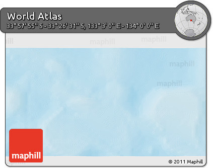 Physical 3D Map of the Area around 33° 42' 13" S, 133° 31' 30" E
