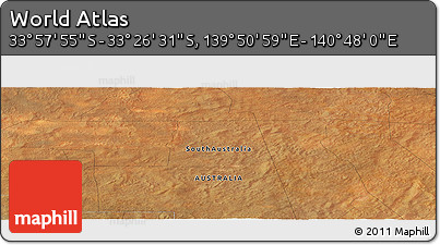 Satellite Panoramic Map of the Area around 33° 42' 13" S, 140° 19' 29" E