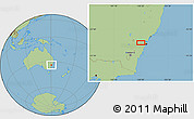 Savanna Style Location Map of the area around 33° 42' 13" S, 150° 31' 30" E