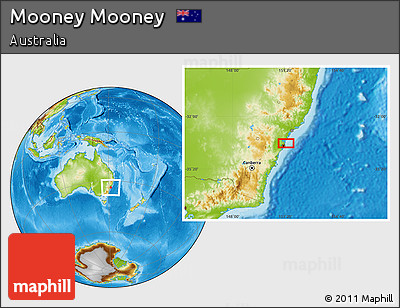 Physical Location Map of Mooney Mooney