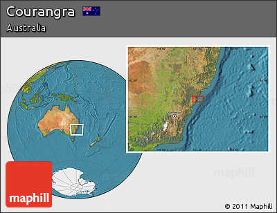 Satellite Location Map of Courangra