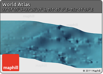 Satellite Panoramic Map of the Area around 33° 42' 13" S, 152° 13' 29" E