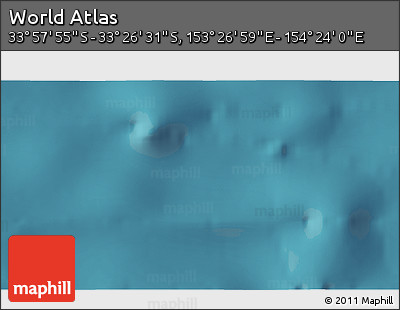 Satellite 3D Map of the Area around 33° 42' 13" S, 153° 55' 30" E