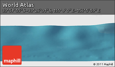 Satellite Panoramic Map of the Area around 33° 42' 13" S, 155° 37' 30" E