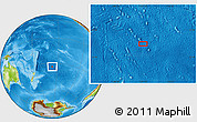 Physical Location Map of the area around 33° 42' 13" S, 157° 10' 30" W