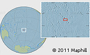 Savanna Style Location Map of the area around 33° 42' 13" S, 157° 10' 30" W, hill shading