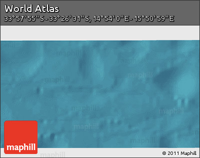 Satellite 3D Map of the Area around 33° 42' 13" S, 15° 22' 30" E