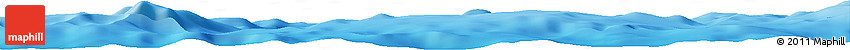 Shaded Relief Horizon Map of the Area around 33° 42' 13" S, 15° 13' 29" W