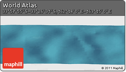 Satellite Panoramic Map of the Area around 33° 42' 13" S, 163° 16' 30" E
