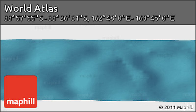 Satellite Panoramic Map of the Area around 33° 42' 13" S, 163° 16' 30" E