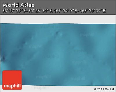 Satellite 3D Map of the Area around 33° 42' 13" S, 168° 22' 30" E