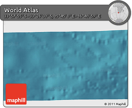 Satellite 3D Map of the Area around 33° 42' 13" S, 16° 13' 30" E
