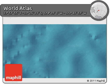 Satellite 3D Map of the Area around 33° 42' 13" S, 174° 10' 30" W