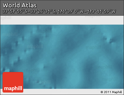 Satellite 3D Map of the Area around 33° 42' 13" S, 174° 10' 30" W