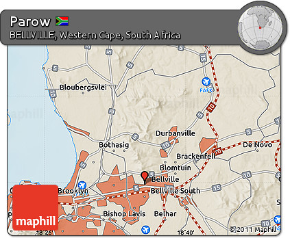 Shaded Relief Map of Parow