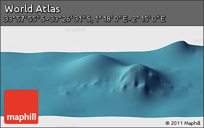 Satellite Panoramic Map of the Area around 33° 42' 13" S, 1° 46' 29" E