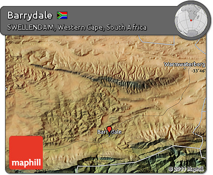Satellite Map of Barrydale