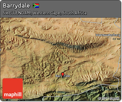 Satellite Map of Barrydale