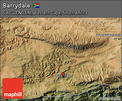 Satellite Map of Barrydale