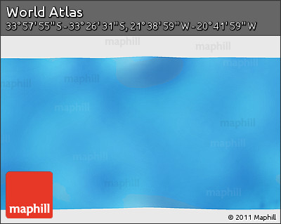 Physical 3D Map of the Area around 33° 42' 13" S, 21° 10' 29" W