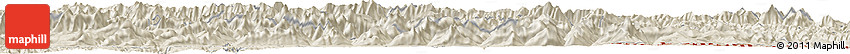Shaded Relief Horizon Map of the Area around 33° 42' 13" S, 23° 52' 30" E