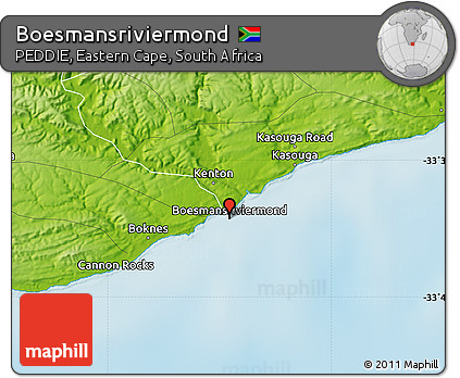 Physical Map of Boesmansriviermond
