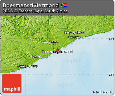 Physical Map of Boesmansriviermond