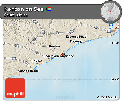 Kenton On Sea Map Free Shaded Relief Map Of Kenton On Sea