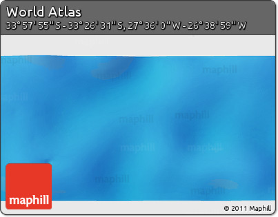 Physical 3D Map of the Area around 33° 42' 13" S, 27° 7' 30" W