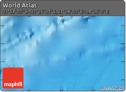 Physical Map of the Area around 33° 42' 13" S, 28° 7' 30" E