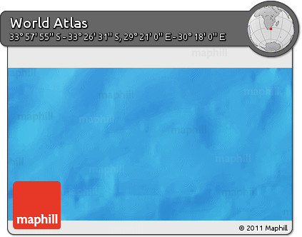 Physical 3D Map of the Area around 33° 42' 13" S, 29° 49' 30" E