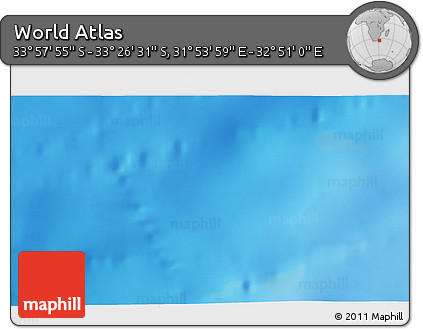Physical 3D Map of the Area around 33° 42' 13" S, 32° 22' 30" E
