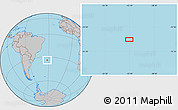 Gray Location Map of the area around 33° 42' 13" S, 32° 13' 30" W
