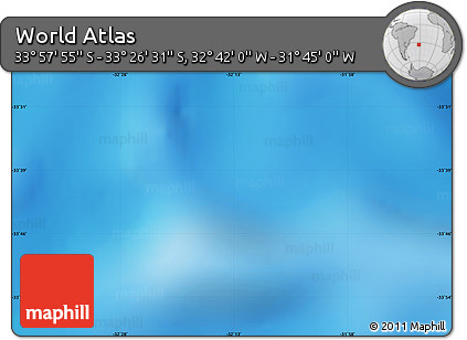 Physical Map of the Area around 33° 42' 13" S, 32° 13' 30" W