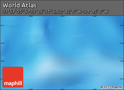 Physical Map of the Area around 33° 42' 13" S, 32° 13' 30" W