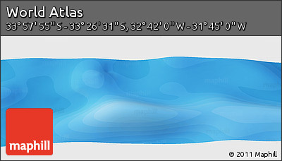 Political Panoramic Map of the Area around 33° 42' 13" S, 32° 13' 30" W