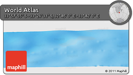 Physical Panoramic Map of the Area around 33° 42' 13" S, 33° 13' 30" E