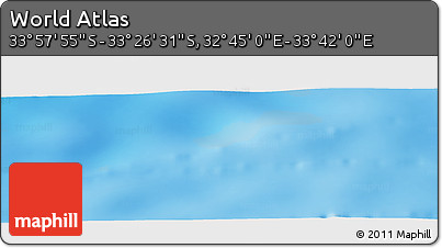 Physical Panoramic Map of the Area around 33° 42' 13" S, 33° 13' 30" E