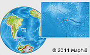 Physical Location Map of the area around 33° 42' 13" S, 33° 4' 30" W