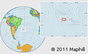 Political Location Map of the area around 33° 42' 13" S, 33° 4' 30" W