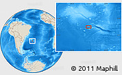 Shaded Relief Location Map of the area around 33° 42' 13" S, 33° 4' 30" W