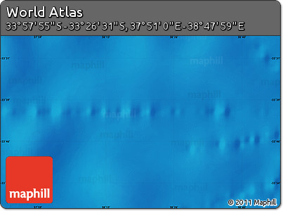 Physical Map of the Area around 33° 42' 13" S, 38° 19' 30" E
